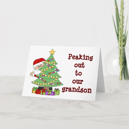 **GRANDSON** HOOP DAT SANTA "GOED VOOR U IS" KAART (Voorkant)