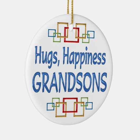 Grandson Hugs Keramisch Ornament (Rechts)