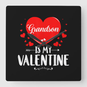 Grandson is mijn Valentijn die familie aanpast oma Vierkante Klok