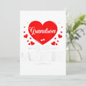 Grandson is mijn Valentijn die op Fam Grandma Gift Aankondiging (Staand voorkant)