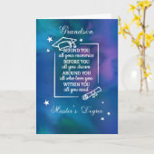 Grandson Master's Degree Afstuderen Quote Blauw Kaart (Gele Bloem)