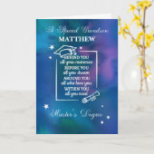 Grandson Master's Degree Afstuderen Quote Kaart (Gele Bloem)