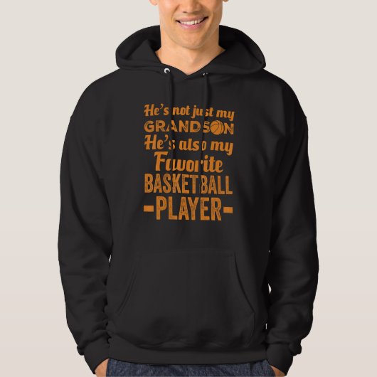 Grandson My Favorite Basketball Player Basketball  Hoodie (Voorkant)