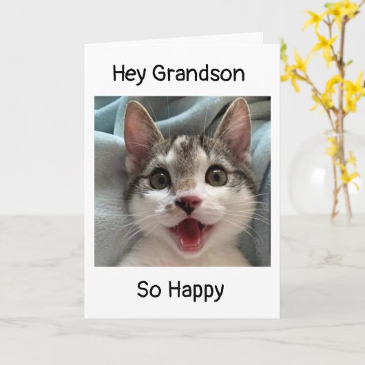 **GRANDSON** OP UW TWEEDE DAG! KAART (Gele Bloem)