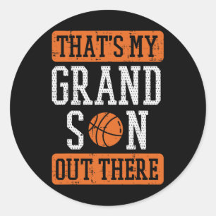 Grandson Out Daar waar het Basketball Grandma Gran Ronde Sticker
