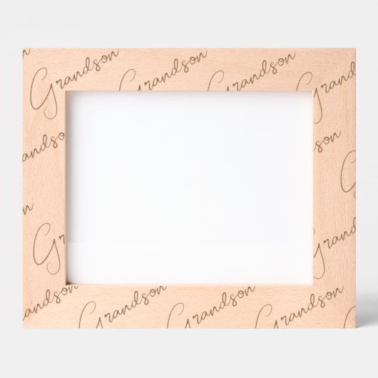Grandson Photo Wood Frame Gift, 10x8" Landscape Gegraveerde Lijstjes (Voorkant)