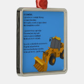 Grandson Poem - digger Metalen Ornament (Rechts)