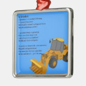 Grandson Poem - digger Metalen Ornament (Links)