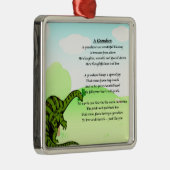 Grandson Poem - Dinosaur Metalen Ornament (Rechts)