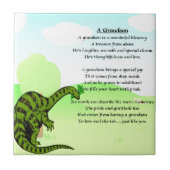 Grandson Poem - Dinosaur Tegeltje (Voorkant)