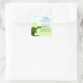 Grandson Poem - Dinosaur Vierkante Sticker (Tas)