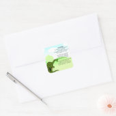 Grandson Poem - Dinosaur Vierkante Sticker (Envelop)