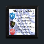 Grandson Poem - Happy Birthday Cadeaudoosje<br><div class="desc">Een geweldig cadeau voor een kleinzoon op zijn verjaardag</div>