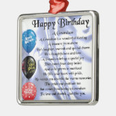 Grandson Poem - Happy Birthday Metalen Ornament (Links)