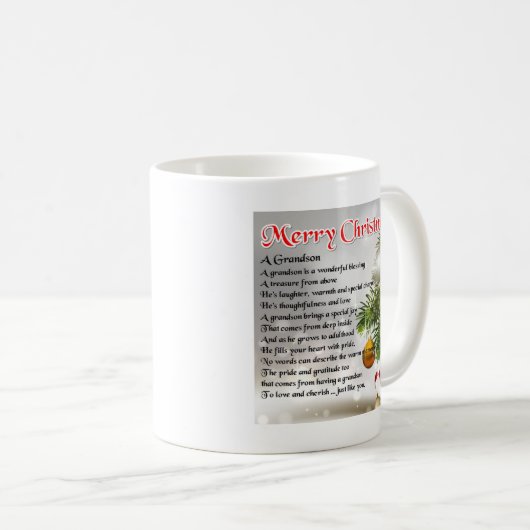 Grandson Poem - kerstontwerp Koffiemok (Voorkant rechts)