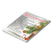 Grandson Poem - kerstontwerp Notitieblok (Linkerzijde)