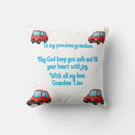 Grandson Prayer From Grandma Throw Pillow Kussen