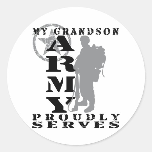 Grandson Prouly Serves - ARMY Ronde Sticker (Voorkant)