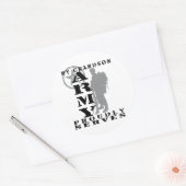 Grandson Prouly Serves - ARMY Ronde Sticker (Envelop)
