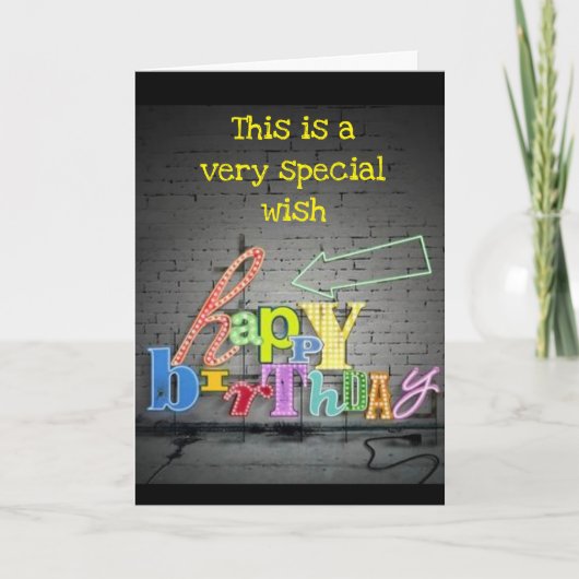 **GRANDSON** SCHRIJVEN IS OP DE WALL BIRTHDAY CARD KAART (Voorkant)