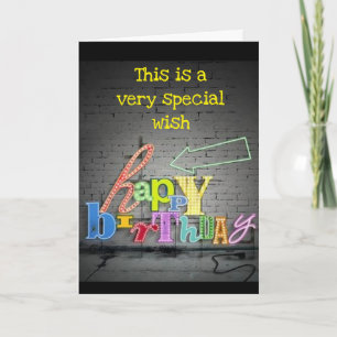 **GRANDSON** SCHRIJVEN IS OP DE WALL BIRTHDAY CARD KAART