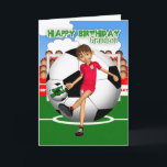 Grandson Soccer Football Verjaardag Wenskaart Kaart<br><div class="desc">Voetbal / Football Verjaardag Wenskaart</div>