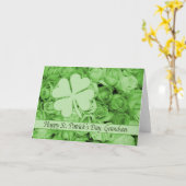 Grandson St. Patrick's Irish rozen Kaart (Gele Bloem)