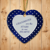 Grandson Star Heart Keepomwille Keramisch Ornament