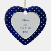 Grandson Star Heart Keepomwille Keramisch Ornament (Achterkant)