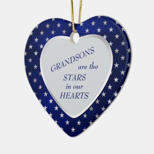 Grandson Star Heart Keepomwille Keramisch Ornament (Links)