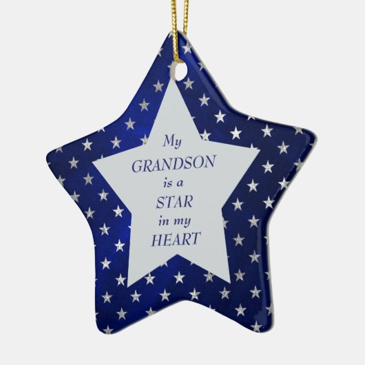 Grandson Star Pattern Keepomwille Keramisch Ornament (Links)
