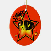 Grandson Super Star kerstversiering Keramisch Ornament (Rechts)