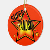 Grandson Super Star kerstversiering Keramisch Ornament (Links)