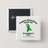 Grandson Transplant Vierkante Button 5,1 Cm (Voorkant /achterkant)
