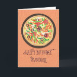 Grandson Tween Pizza Birthday Kaart<br><div class="desc">Met deze pizzakaart vieren we de verjaardag van je kleinzoon. Speel op woorden met liefde voor pizzas zinnen en geniet zeker van een twintigste of tienjarige kleinzoon.</div>