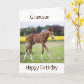 *GRANDSON* UW BIRTHDAY IS EEN SPECIALE DAG KAART (Gele Bloem)