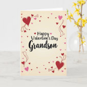 Grandson Valentine Greeting Card Kaart (Gele Bloem)