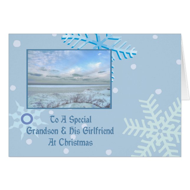 Grandson & Zijne Vriendin Winter Lake Kerstmis (Voorkant Horizontaal)