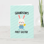 Grandsons First Easter Celebration Card Kaart (Voorkant)