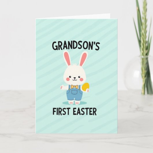 Grandsons First Easter Celebration Card Kaart (Voorkant)