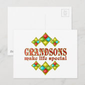 GRANDSONS MAKE LIFE SPECIAL BRIEFKAART (Voorkant / Achterkant)