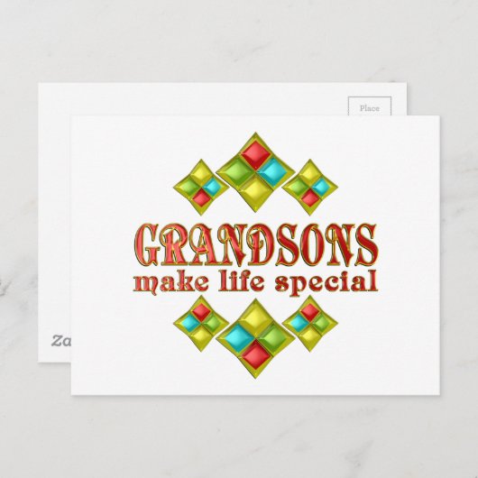 GRANDSONS MAKE LIFE SPECIAL BRIEFKAART (Voorkant / Achterkant)