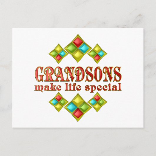 GRANDSONS MAKE LIFE SPECIAL BRIEFKAART (Voorkant)