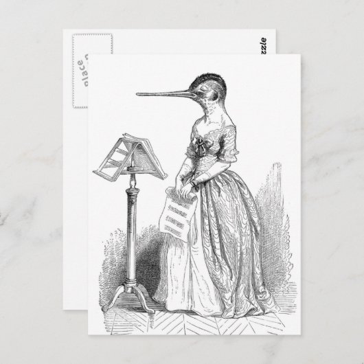 Grandville Anthropomorphic Bird Briefkaart (Voorkant / Achterkant)