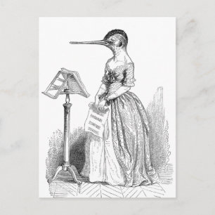 Grandville Anthropomorphic Bird Briefkaart