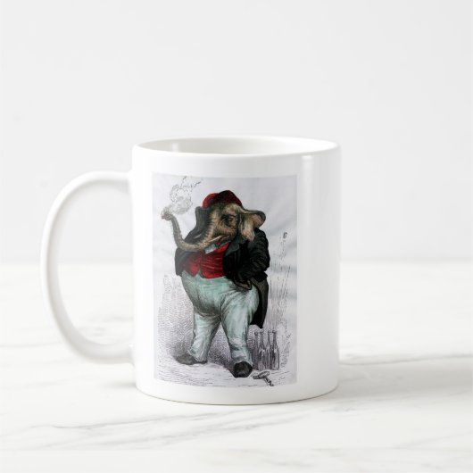 Grandville Sheeple Zendula Elephant Coffee Mok (Links)