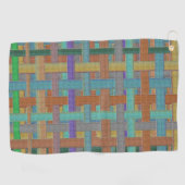 Granen, gekleurd "geblazen" in bolap of canvas golfhanddoek (Horizontaal)