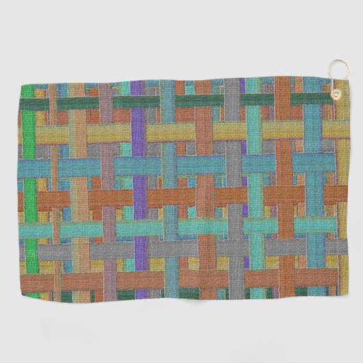 Granen, gekleurd "geblazen" in bolap of canvas golfhanddoek (Horizontaal)