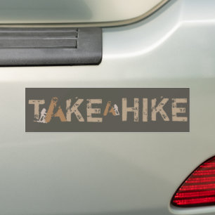 Grange Take a Hike Typography Bumpersticker