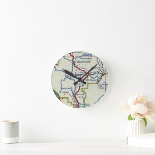 Grangeville Idaho  kaart Ronde Klok (Huis)
